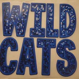 Blue Sequin Wild Cats Patch